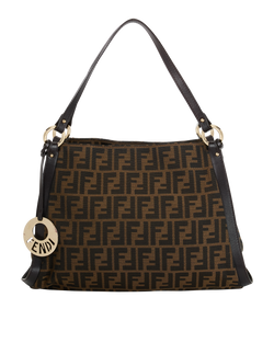 Zucca Shoulder Bag, Canvas, Brown, JWU 128-2516, 2*